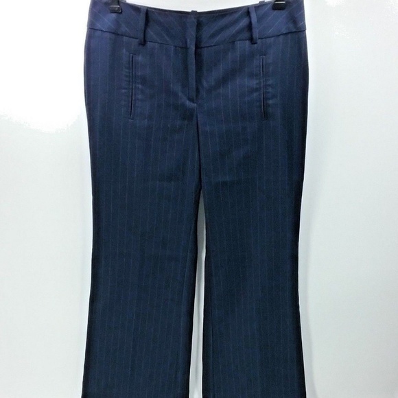 navy blue pinstripe pants